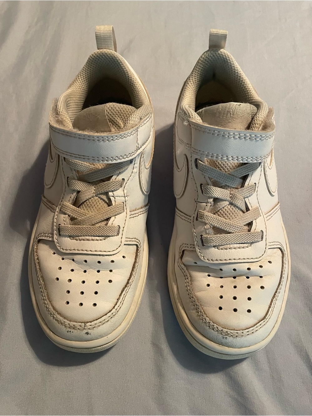 Nike Kids White Velcro & Lace Sneakers